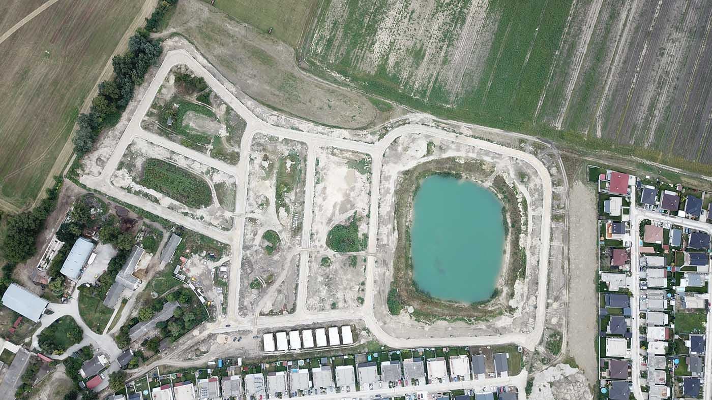 Cesty pred finálnou betonážou.
